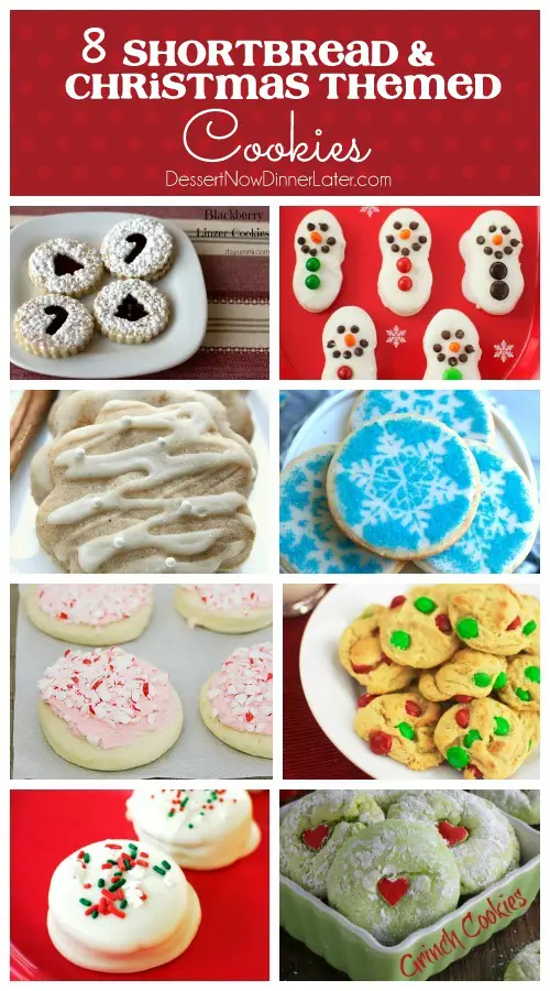 8 Shortbread & Christmas Themed Cookies