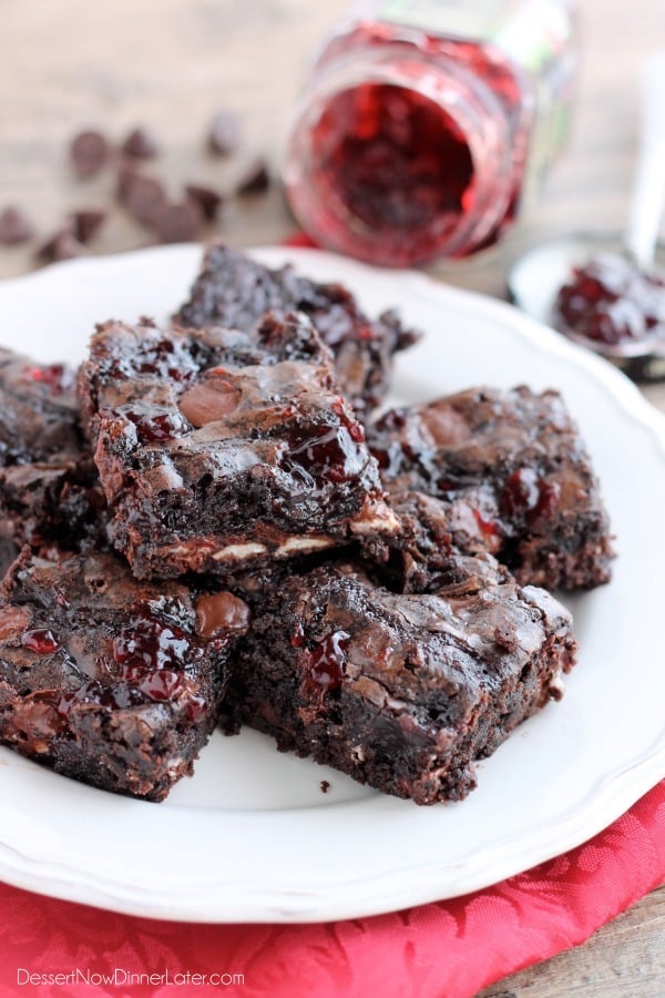 Dark Chocolate Cherry Brownies Dessert Now, Dinner Later!