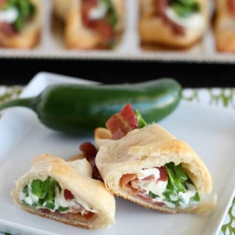 Jalapeno Popper Roll Ups – only 4 ingredients for a tasty snack or appetizer with a kick!