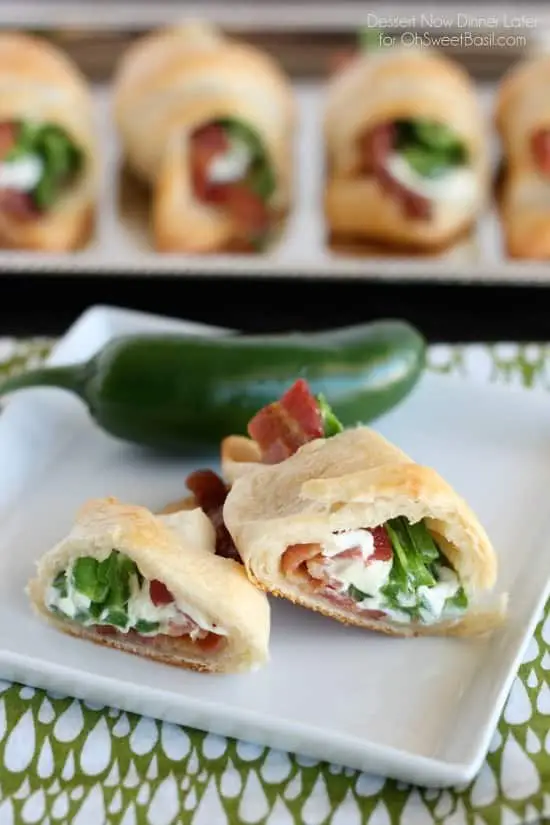Jalapeno Popper Roll Ups – only 4 ingredients for a tasty snack or appetizer with a kick!