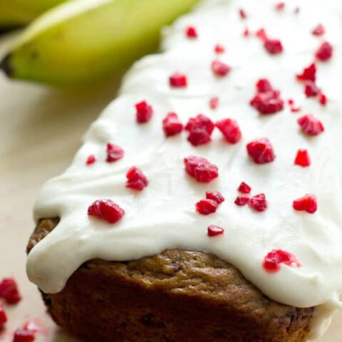Berry Banana Bread with Cream Cheese Icing