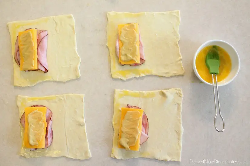 Ham and Cheese Pockets - step 2