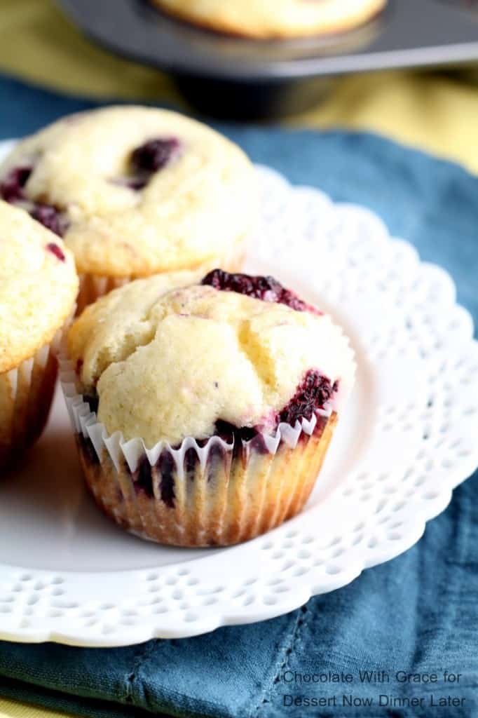 These soft and fluffy Lemon Berry Muffins whip up in less than a half hour and are perfect for brunch.