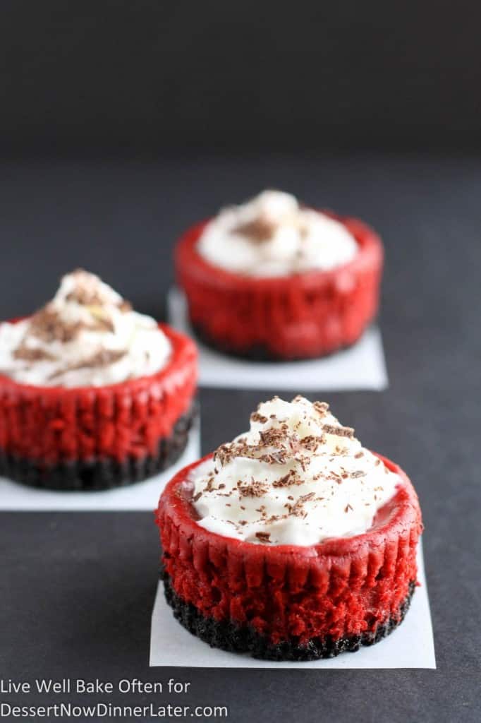 Mini Red Velvet Cheesecakes