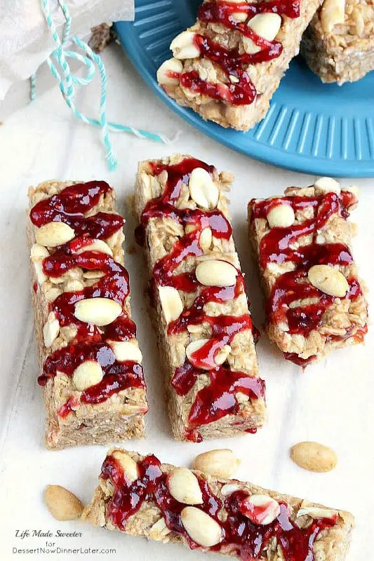 Peanut Butter and Jelly Granola Bars ---by @LifeMadeSweeter