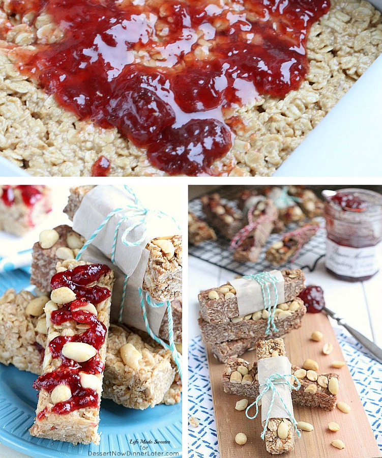 Peanut Butter and Jelly Granola Bars --- from @LifeMadeSweeter