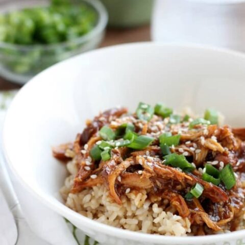 Slow Cooker Chicken Teriyaki cooks while you are away and tastes authentic! A great excuse to have Japanese at home!