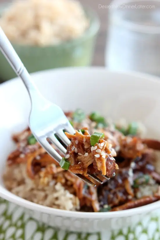 Slow Cooker Chicken Teriyaki cooks while you are away and tastes authentic! A great excuse to have Japanese at home!
