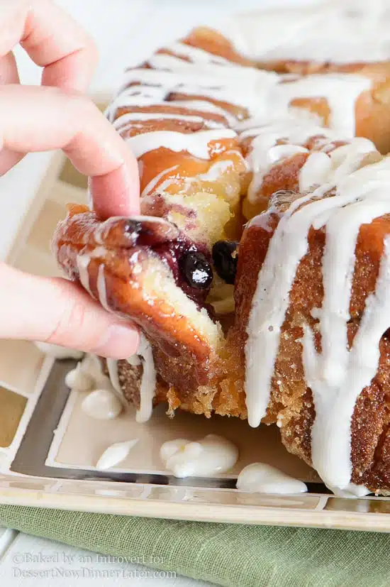 blueberry lemon pull apart bread-4