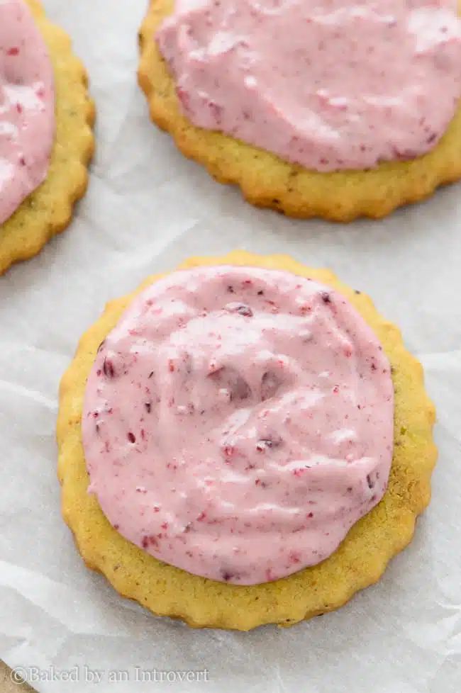 cranberry iced pistachio cookies