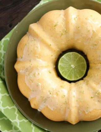 This Lime Bundt Cake is easy to whip up and tastes like pound cake with a tangy lime glaze on top!