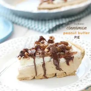 {No-Bake} Cinnamon Peanut Butter Pie -- by @LifeMadeSweeter