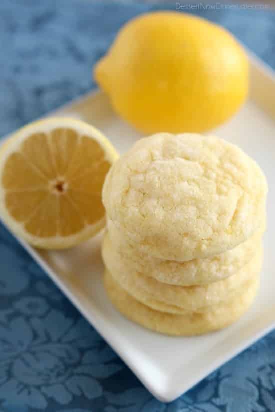These lemon cookies are soft baked and have plenty of lemon zest, lemon juice, and lemon extract throughout for a delicious lemon treat!