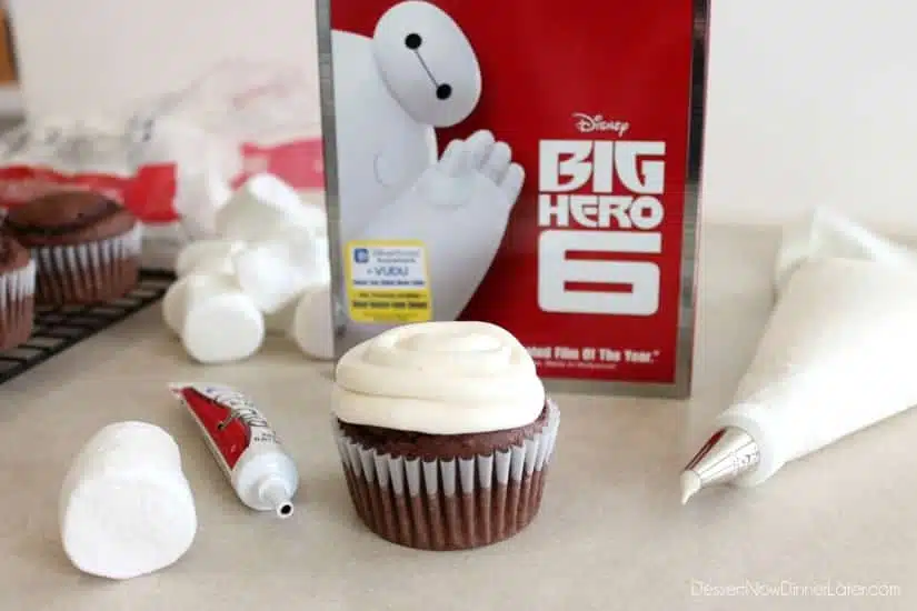 Baymax Cupcake Tutorial {Big Hero 6}