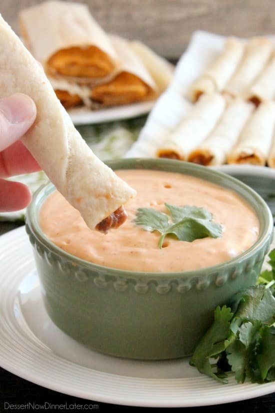 This 4 ingredient Chipotle Ranch makes a delicious dip or dressing!