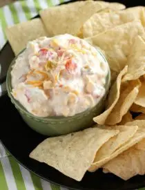 Fiesta Ranch Dip - only 5 ingredients for this spicy-cool party dip.