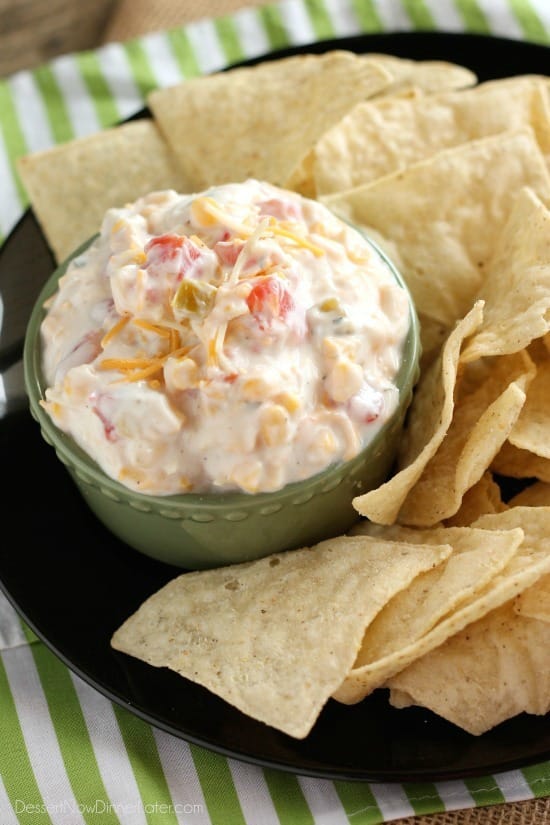 Fiesta Ranch Dip - only 5 ingredients for this spicy-cool party dip.