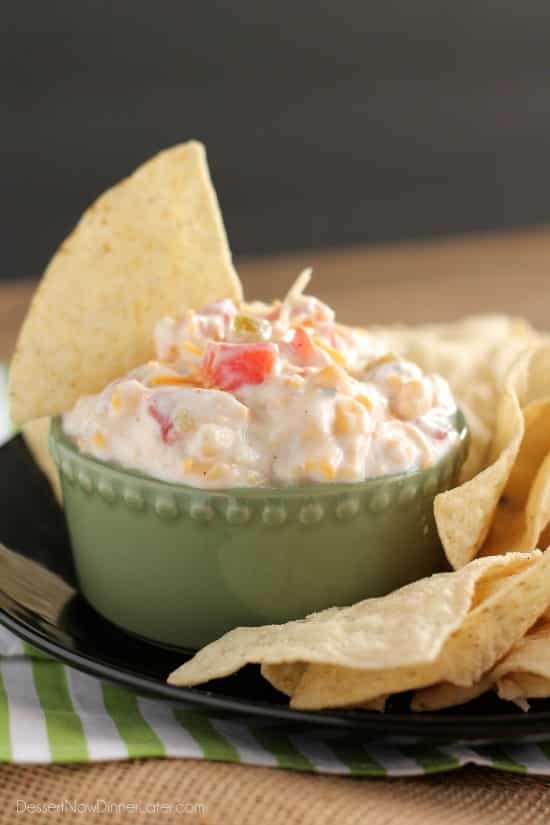 Fiesta Ranch Dip - only 5 ingredients for this spicy-cool party dip.