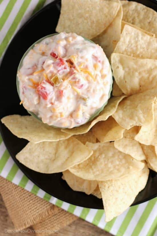 Fiesta Ranch Dip - only 5 ingredients for this spicy-cool party dip.