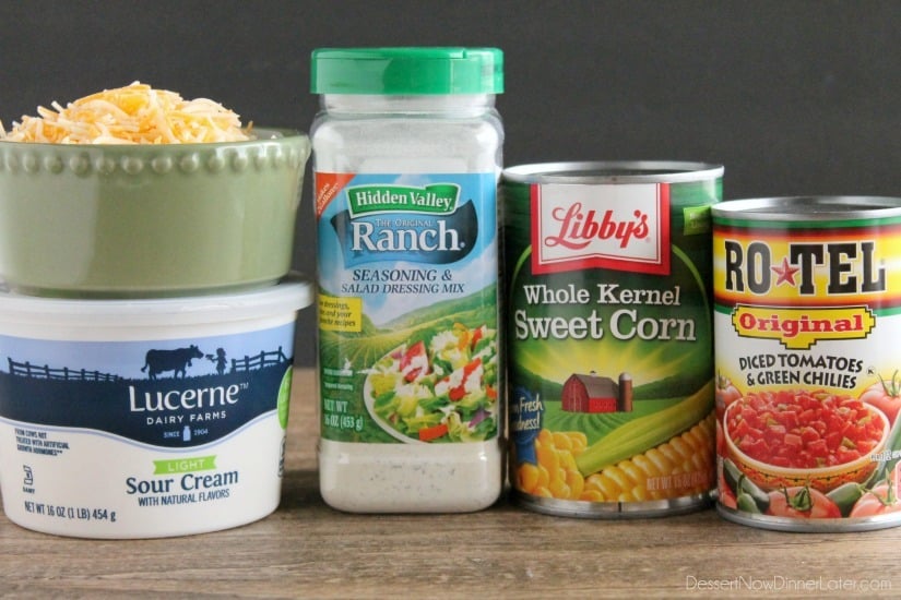 Fiesta Ranch Dip - only 5 ingredients for this spicy-cool party dip.