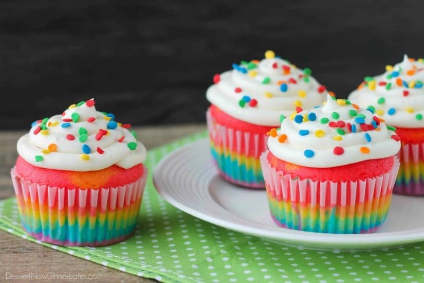 Rainbow Cupcakes Video Dessert Now Dinner Later