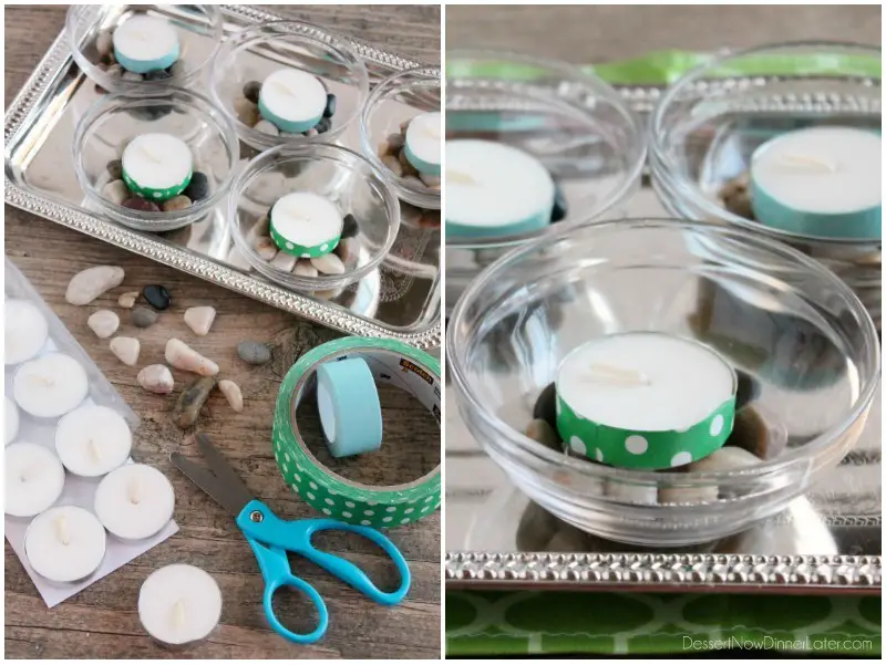 Washi Tape Tea Candle Jars