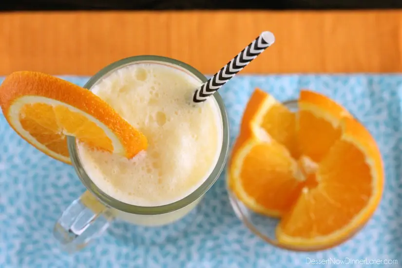 This Allergy Friendly Orange Julius is creamy, frothy, and delicious, yet dairy and nut milk free!