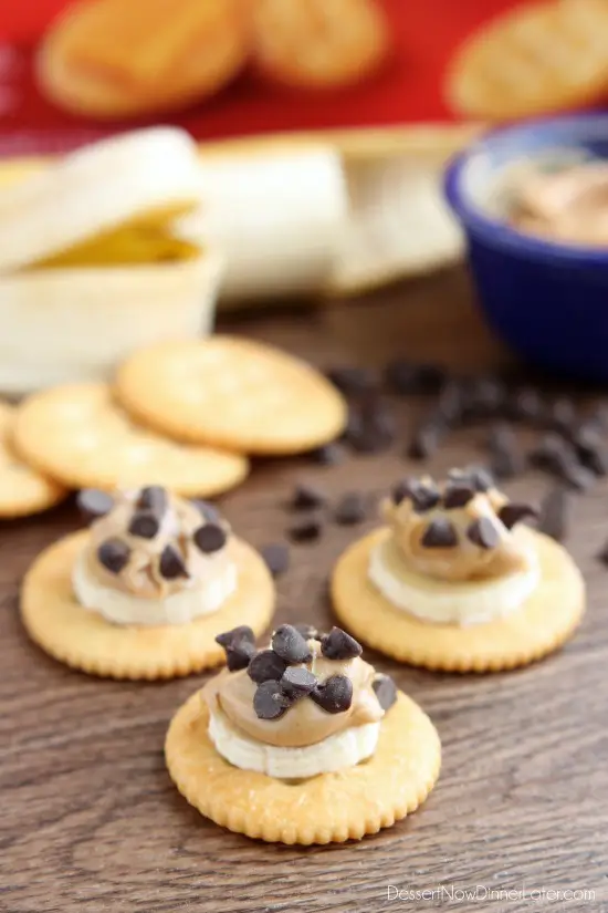 With a just a few pantry ingredients, you can have these Chocolate Peanut Butter Banana RITZ® Bites to snack on!