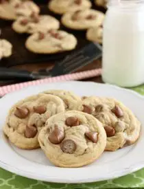 These Soft Baked Chocolate Chip Cookies include a special ingredient to make them perfectly thick, chewy, and soft! Plus tips and techniques for baking the best chocolate chip cookies!