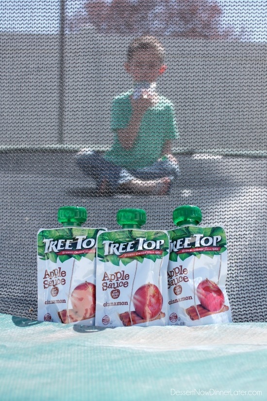 Tree Top Apple Sauce Pouches provide an easy way for your kids to enjoy fruit on-the-go.