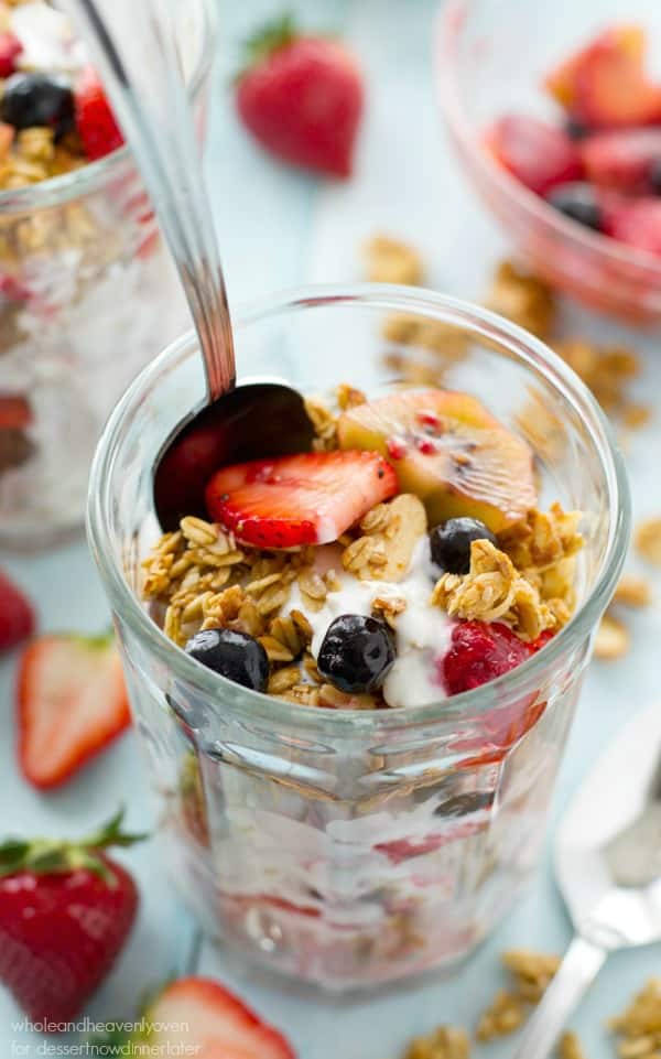 Triple-Berry Granola Parfaits with Whipped Coconut Yogurt