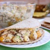 This isn't your grandma's chicken salad! Try this new and refreshing Aloha Chicken Salad full of sweet and savory tropical flavors on a buttery croissant or homemade wrap!