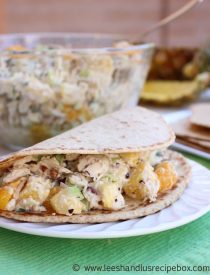 This isn't your grandma's chicken salad! Try this new and refreshing Aloha Chicken Salad full of sweet and savory tropical flavors on a buttery croissant or homemade wrap!