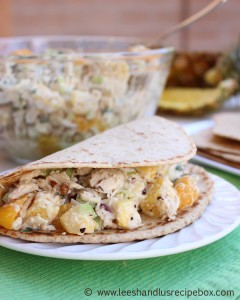 This isn't your grandma's chicken salad! Try this new and refreshing Aloha Chicken Salad full of sweet and savory tropical flavors on a buttery croissant or homemade wrap!