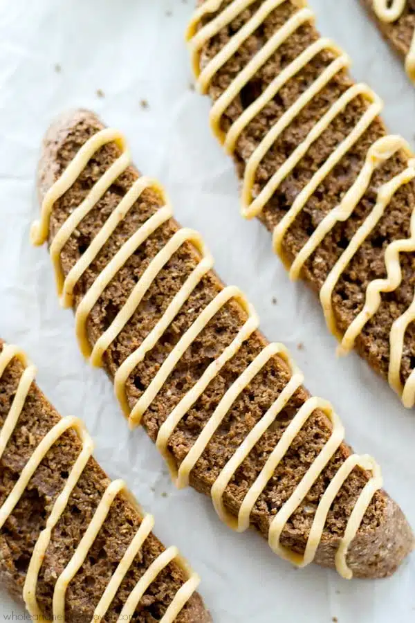 Biscotti-lovers won't be able to resist this rich chocolate-y biscotti that's drizzled with a luscious peanut butter glaze.