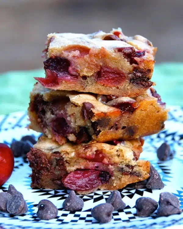 Chocolate Chip Cherry Blondies