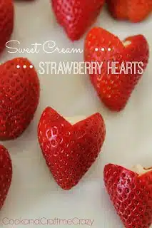 Sweet Cream Strawberry Hearts