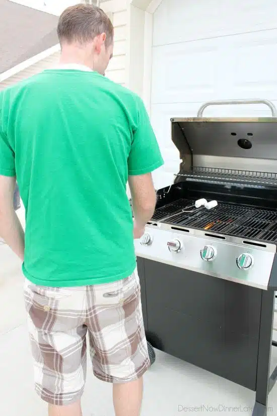 Roasting Marshmallows Over a Gas Grill