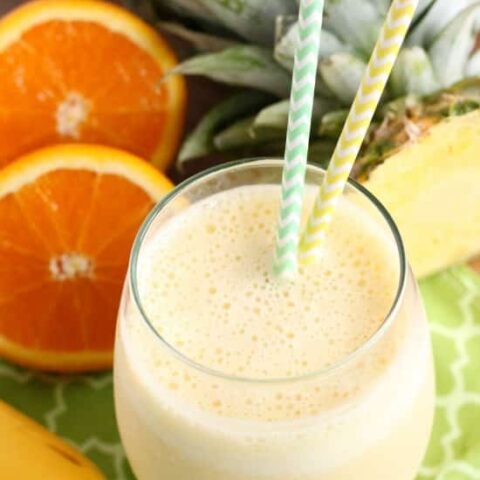 Wake up to this Sunrise Smoothie with bright and refreshing fruits to start your day happy!