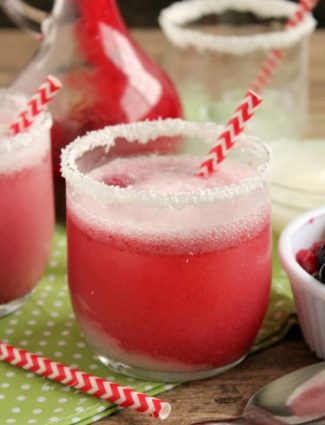 This Berry Coconut Spritzer is a refreshing and easy mocktail to mix up at any holiday party!