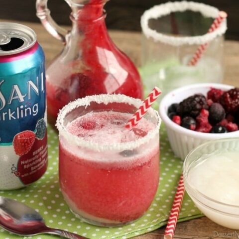 This Berry Coconut Spritzer is a refreshing and easy mocktail to mix up at any holiday party!
