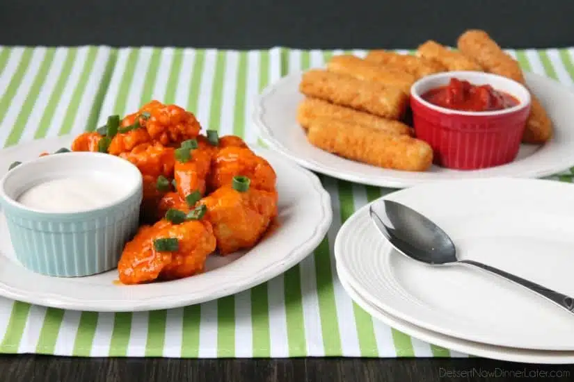 Farm Rich Boneless Buffalo Chicken Bites and Mozzarella Sticks