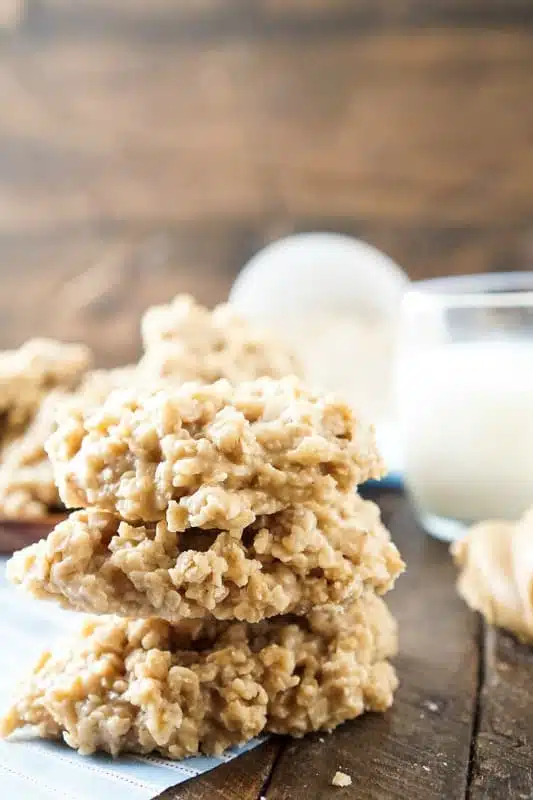 Peanut Butter No Bake Cookies via Sugar and Soul