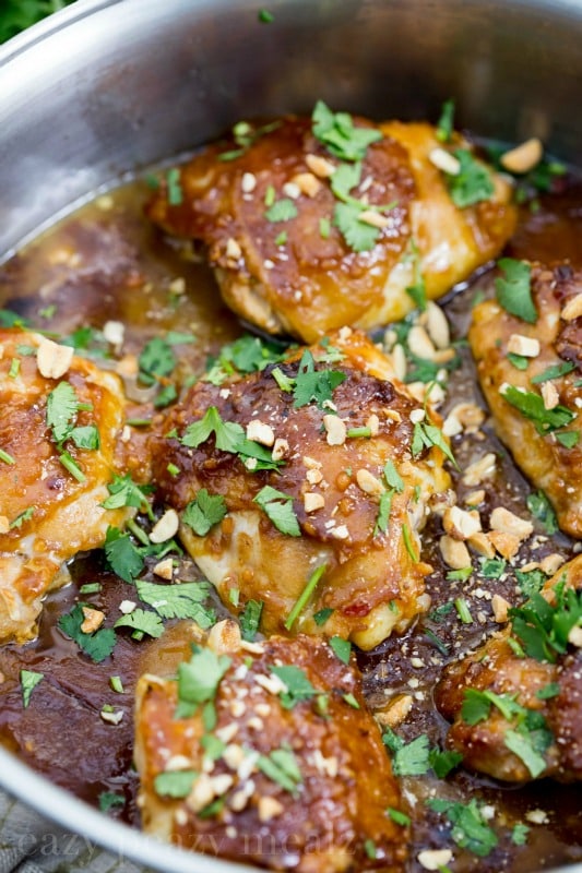 Thai Peanut Skillet Chicken via Eazy Peazy Mealz