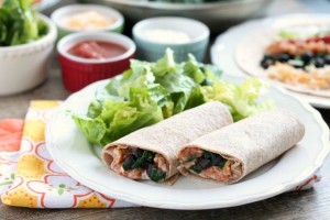 If you're craving a meatless meal that tastes great and fills you up, try this easy Spinach & Bean Burrito Wrap!