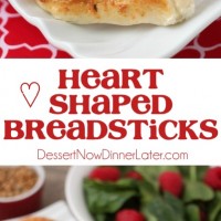 Make Valentine's Day fun for the whole family with these easy, 3-ingredient heart shaped breadsticks!