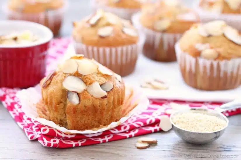 Almond extract and C&H® Honey Granules flavor these easy and lightly sweet breakfast muffins.