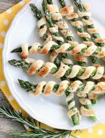 Easy and elegant, this wrapped asparagus is a delicious and light spring appetizer.