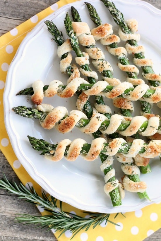 Easy and elegant, this wrapped asparagus is a delicious and light spring appetizer.