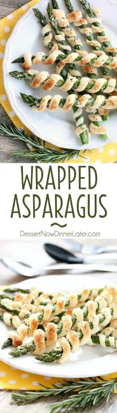 Easy and elegant, this wrapped asparagus is a delicious and light spring appetizer.